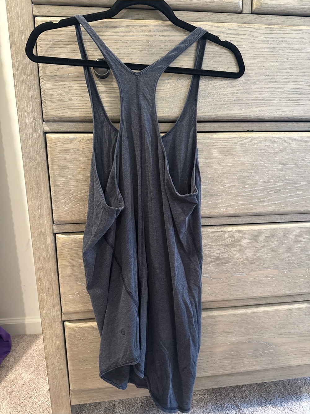 Basic Racerback Tank - Charcoal Gray - Picture 3 of 4